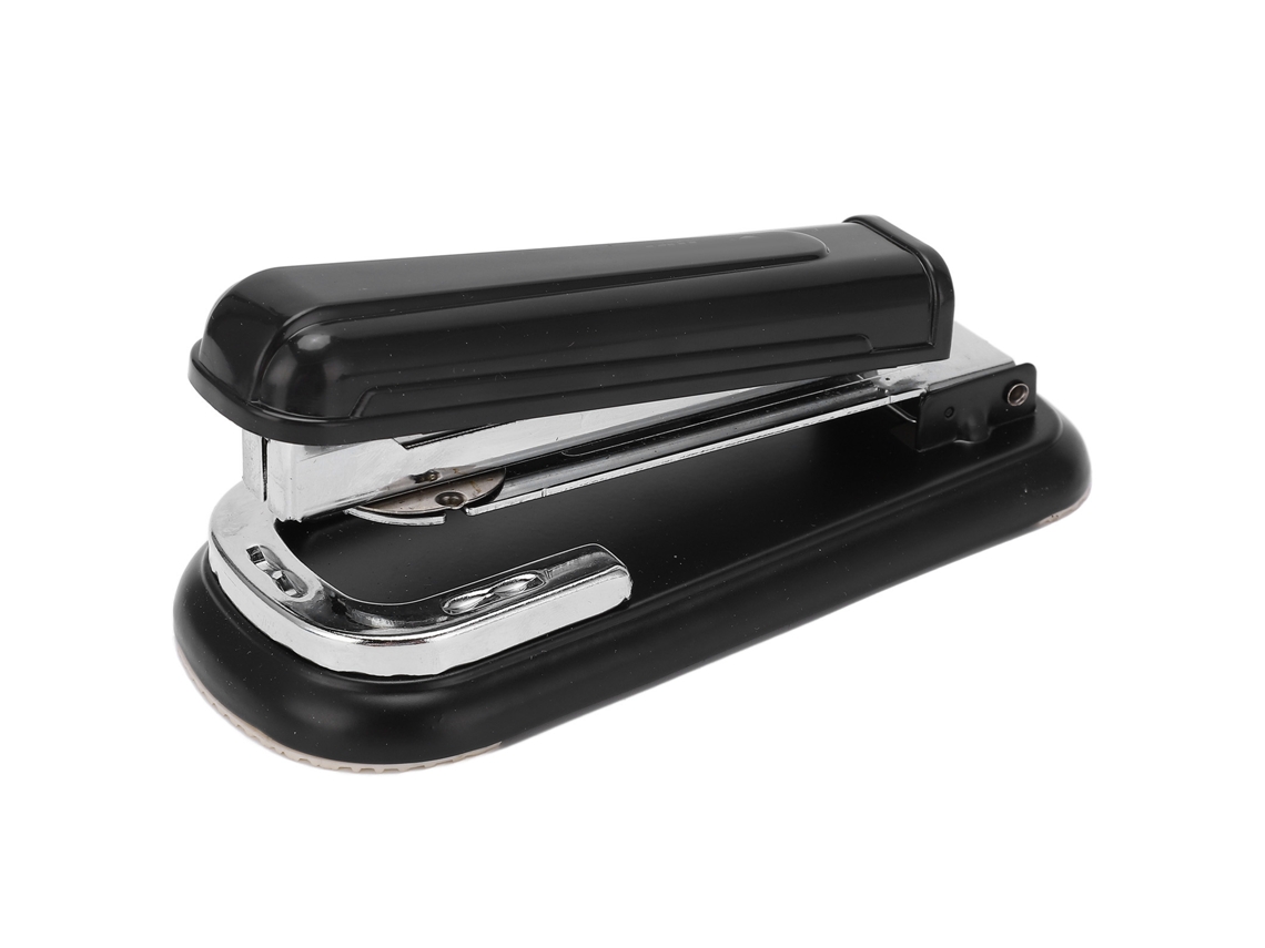 Grapadora Rotativa De Oficina De 360°, Antideslizante, Diseño Ergonómico, Capacidad Para 20 Hojas, Color Negro.