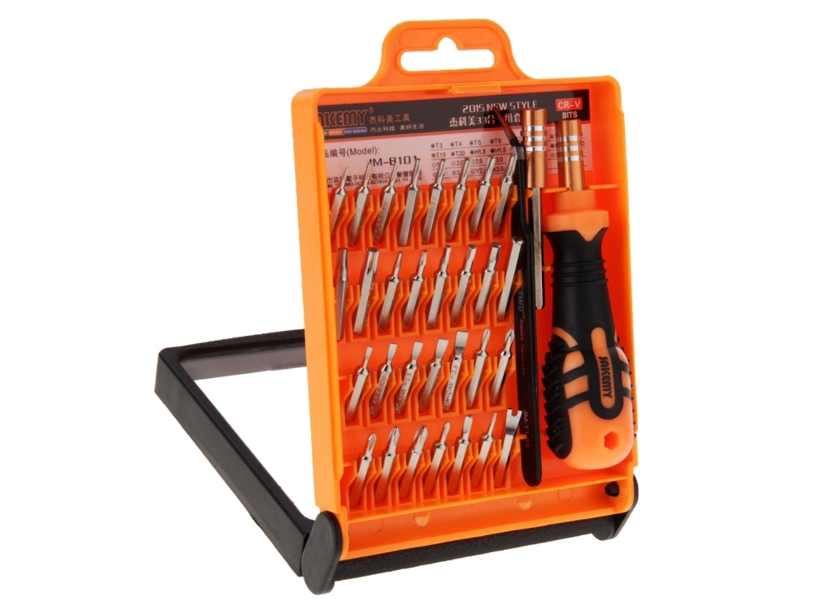 Kit De Destornilladores 33 En 1 Con Pinzas Y Varilla De Extensión