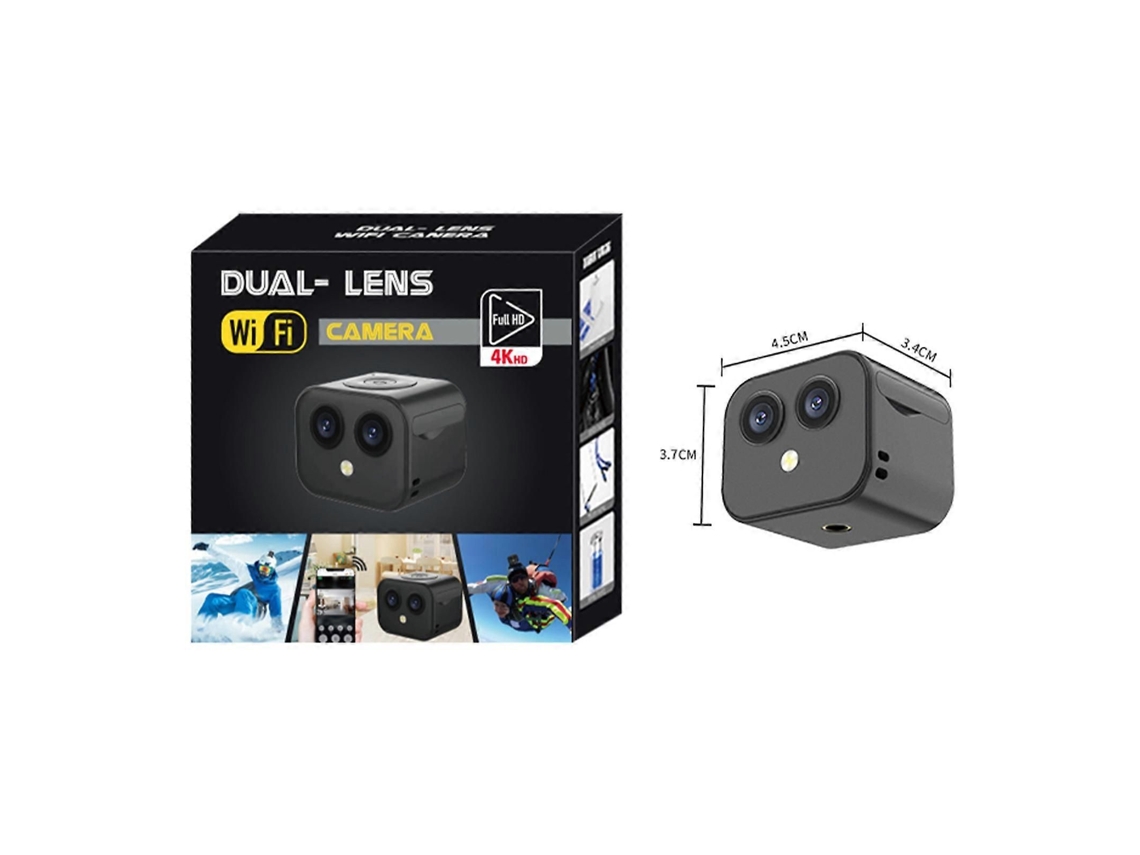 con Daya Tarik Magnetik Cámara Web Monitor Pintar Lensa Ganda 4k HD, Mini Cámara Web Wifi para Ponsel Kamera Aksi Komputer TAISHENGDA