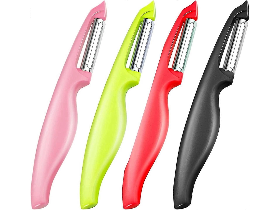 4 Peladores De Papa Giratorios Con Cuchilla Doble Acero Inoxidable Para Frutas Y Verduras