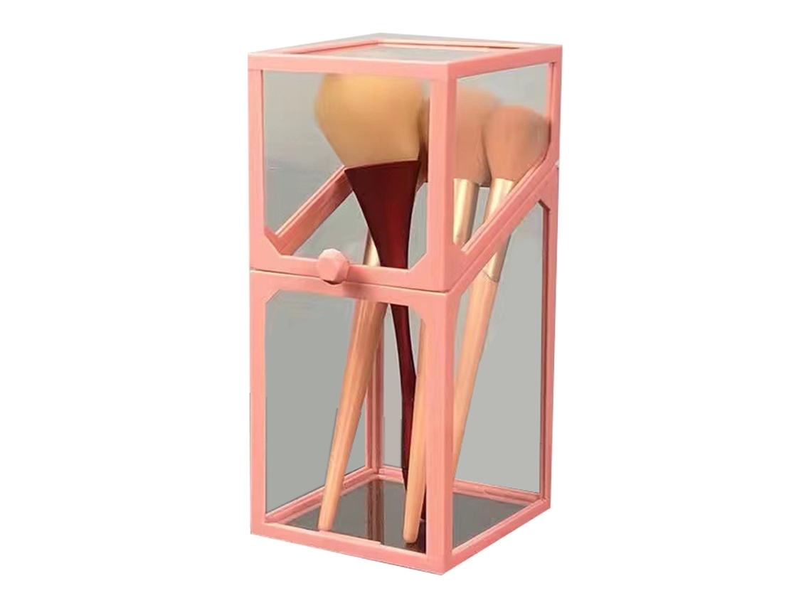 Caja Organizadora Portátil E Impermeable Para Brochas De Maquillaje