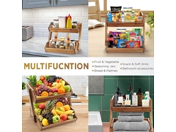Recipiente de madera para almacenar frutas y verduras