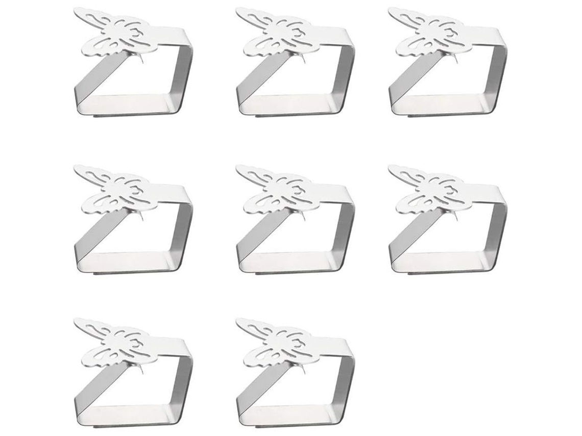 2026-36191-pinza De Mantel De Acero Inoxidable Mariposa 6.2*5cm Para Mesa Decorativa Y Fija