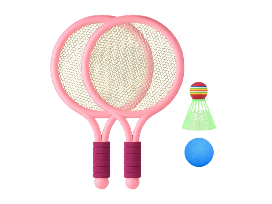 2026-set De Raquetas De Bádminton Para Niños Mejora Coordinación Raquetas De Tenis Para Juegos Al Aire Libre Jardín Rosa