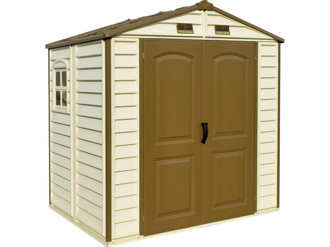 Caseta Jardín Storeall 8x6 Pvc Marfil Y Marrón DURAMAX