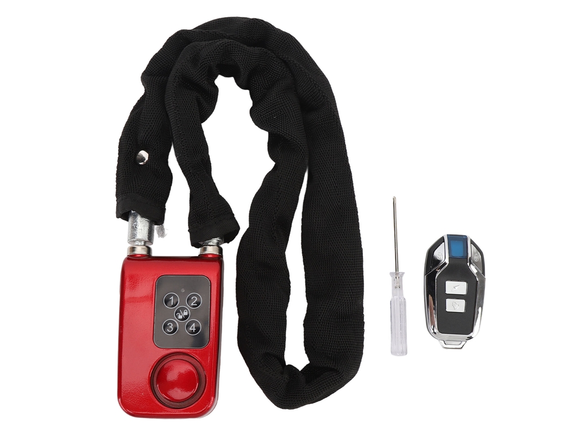 Candado De Cadena Para Bicicleta Con Alarma, Control Remoto Y Sistema Antirrobo Sin Llave.