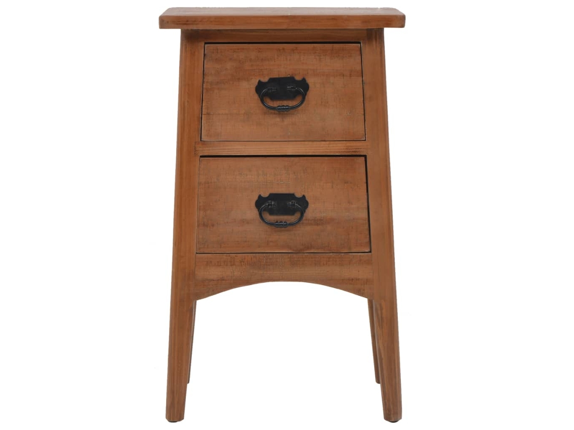Maison Exclusive - Mesita De Noche Madera Maciza De Abeto 40x29x68 Cm Marrón