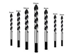 Set De 7 Brocas Para Azulejos Vidrio Concreto Piedra Ladrillo Cerámica Espejos (3-12mm)