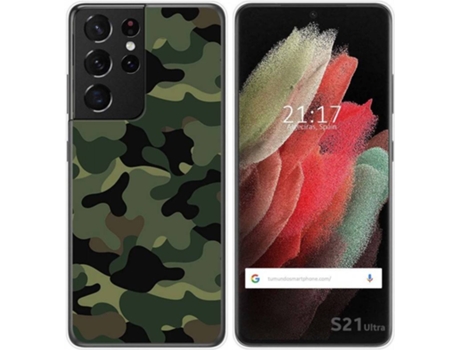Carcasa Samsung Galaxy S21 Ultra 5G TUMUNDOSMARTPHONE Camuflaje Multicolor