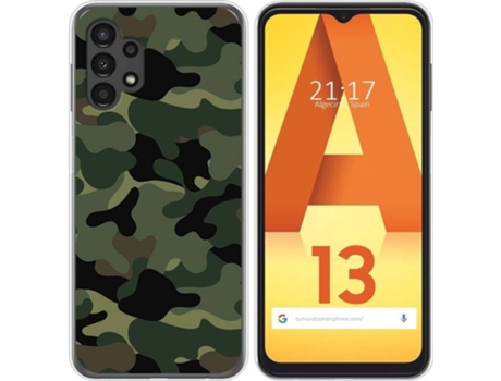 Carcasa para Samsung Galaxy A13 4G TUMUNDOSMARTPHONE Dibujos Camuflaje Multicolor