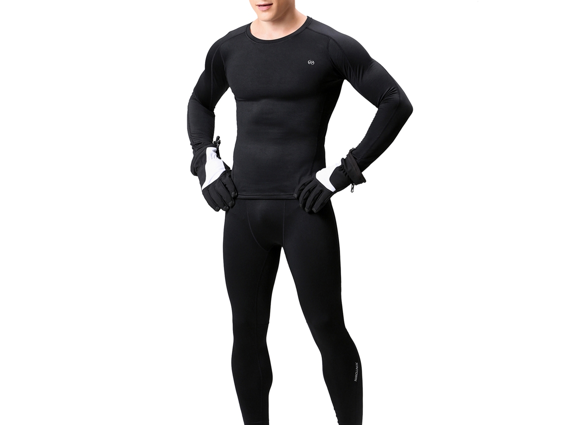 2026-2pcs Ropa Interior Termica Hombre Invierno Forro Polar Caliente Cuello O Manga Larga Pantalones Conjunto