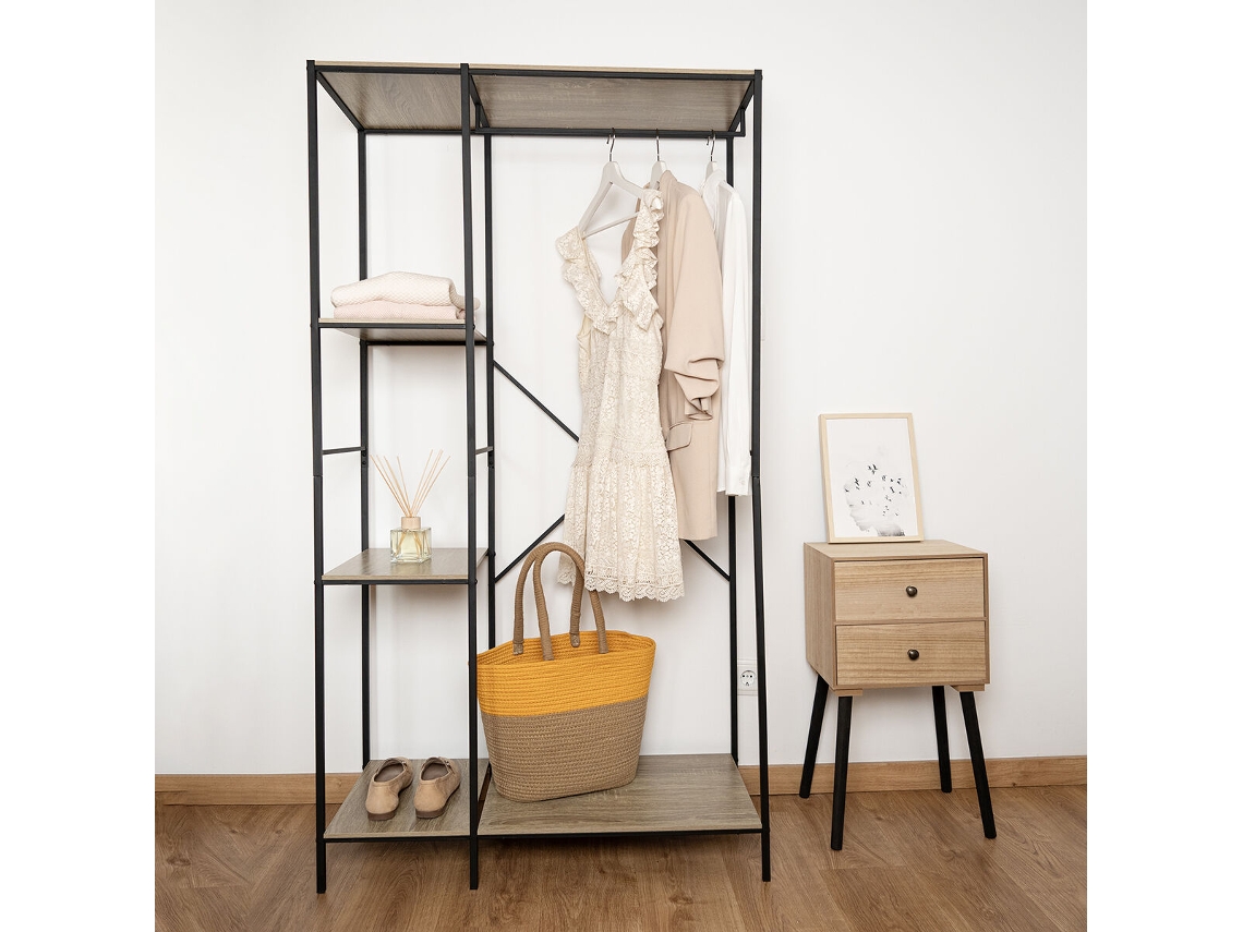 Perchero de Pie VINTHERA Moa Acero Negro 90x40x165 cm