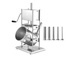 Embutidora manual vertical Succebuy de 10 L con 5 tubos, 600 x 320 x 720 mm