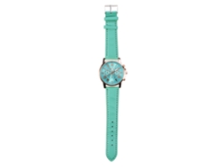Elegante Reloj De Pulsera Analógico Para Mujer Con Correa De Pu Verde Menta.