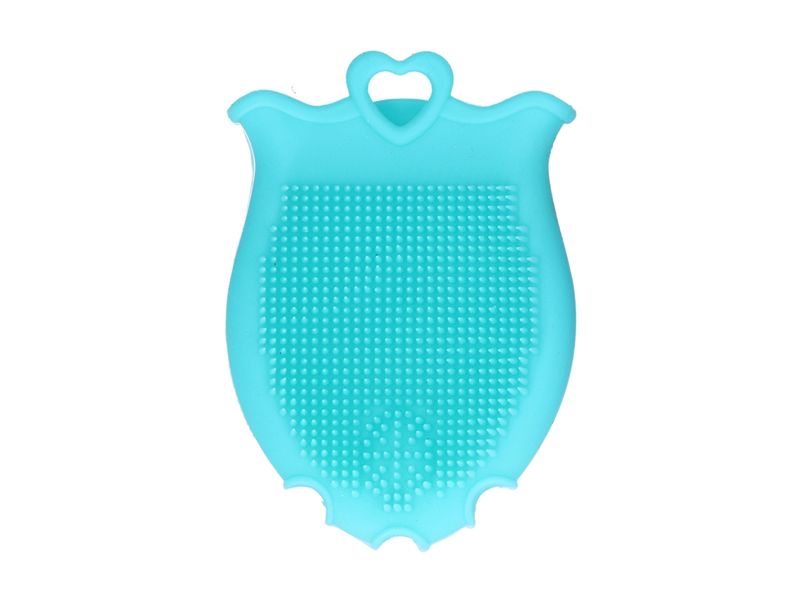 Cepillo suave para el cuidado del cuero cabelludo del bebé, cepillo masajeador para el baño del bebé, verde