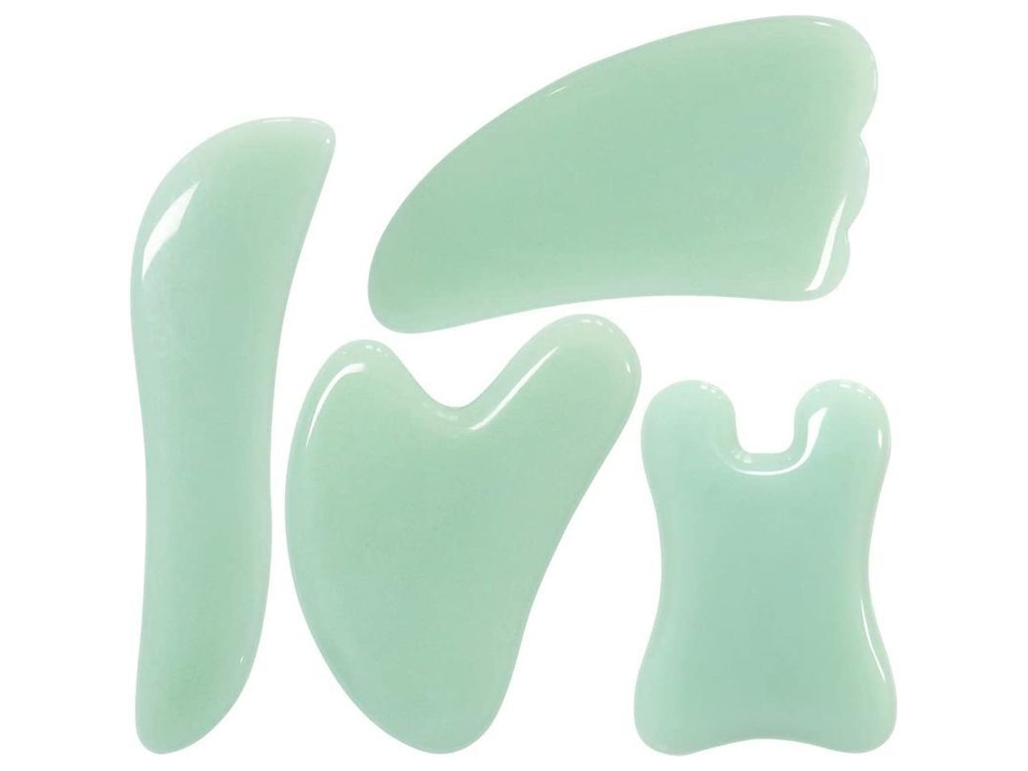 Kit De 4 Piedras Gua Sha Naturales, Herramienta De Masaje Para Spa, Acupuntura Y Fisioterapia.