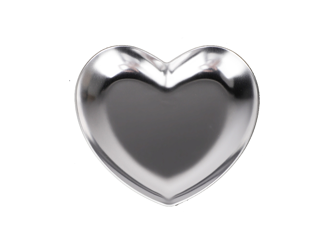 Plato en forma de corazón - Acero inoxidable - Plata KOFIHETY