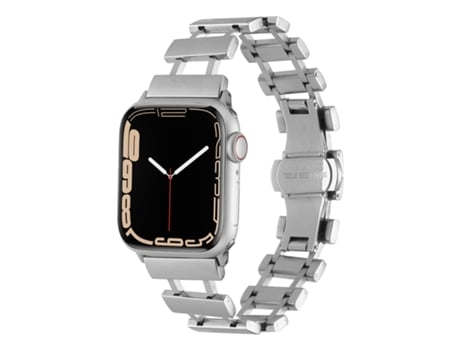 Correa de reloj inteligente hueca de acero inoxidable para Apple Watch Series 8 y 7 41 mm / SE 2 y 6 y SE y 5 y 4 40 mm / 3 y 2 y 1 38 mm (Plata)