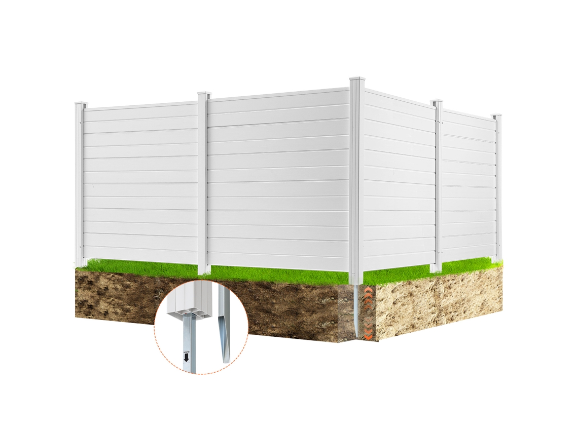 VEVOR 4 Paneles Protección Exterior Aire Acondicionado Valla de Jardín 127x127cm