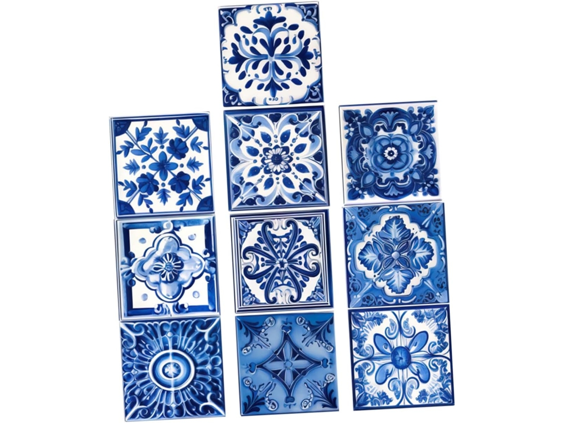 10 Pegatinas De Azulejos Marroquíes, Autoadhesivas, Decorativas E Impermeables.