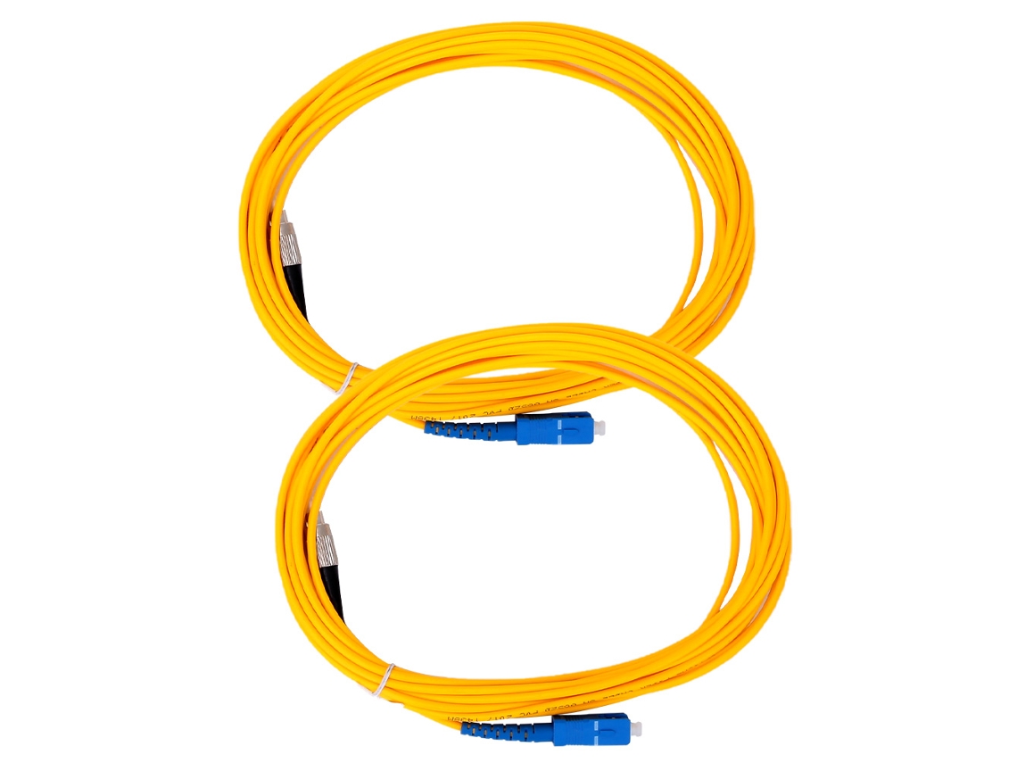 2 Cables De Conexión De Fibra Óptica Monomodo Sc-fc De 5 Metros