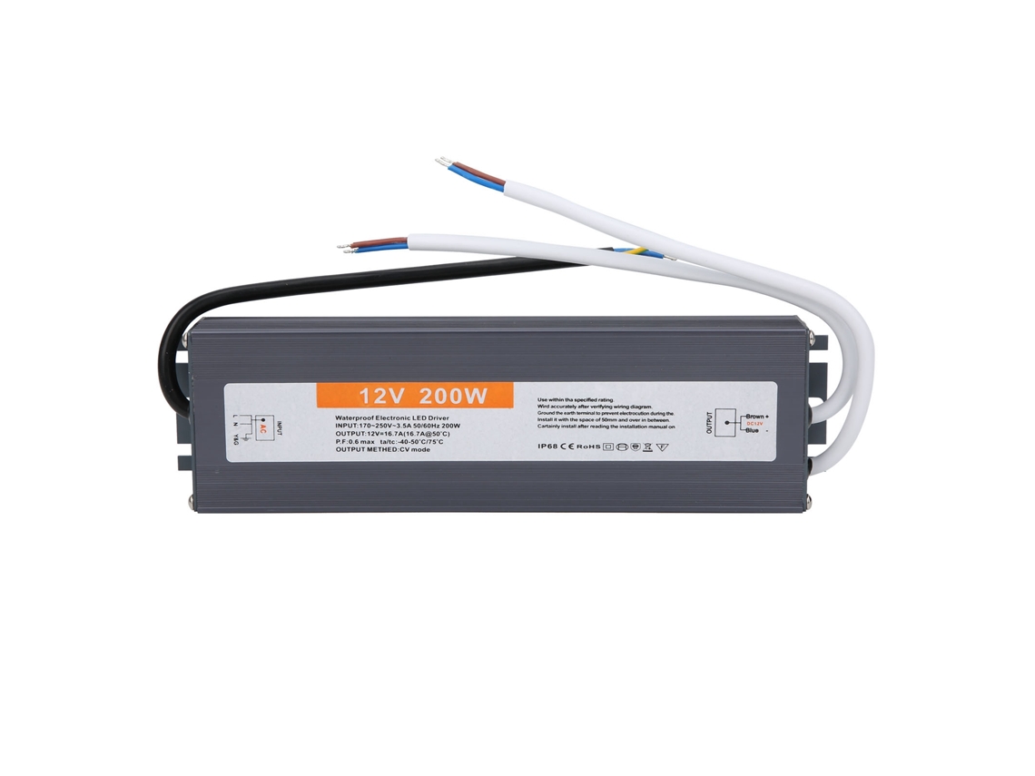 Fuente de alimentación LED profesional impermeable de 200 W AC170 50/60 Hz S/BRAND