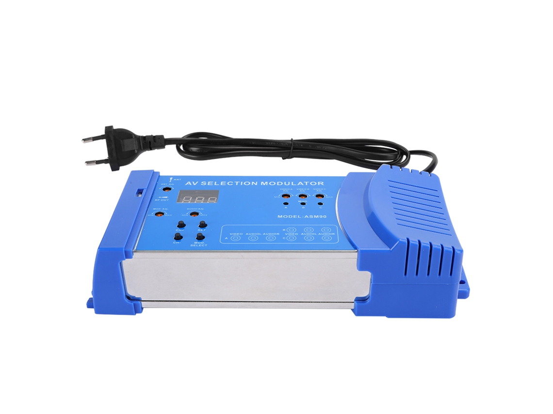 Modulador Digital Portátil Para El Hogar Asm90 Av Opcional Vhf Uhf Estándar Pal 100-240v