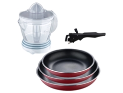 Juego De 3 Sartenes Ø18ø20ø24cm Clickcook Con Mango Extraíble Y Exprimidor