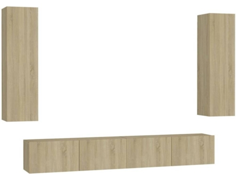 Conjunto 4 de muebles de salón VIDAXL roble Sonoma