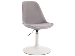 Silla de comedor Maverick de terciopelo CLP gris/blanco