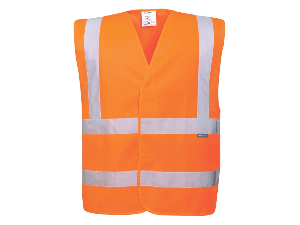 Chaleco ecológico de alta visibilidad Portwest, paquete de 10, amarillo, talla S/M