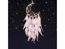 Atrapasueños bohemio hecho a mano con luces de hadas, arte exquisito para proteger dulces sueños y realzar la decoración del hogar.