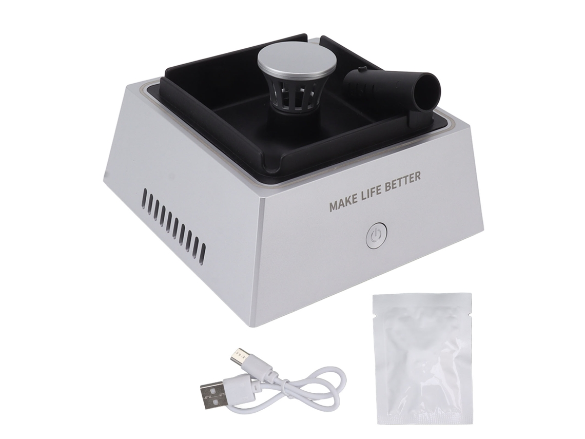 Purificador De Ar Portátil Pequeno Para Quarto Escritório Com Porta-cigarros Remove Fumaça Cinza