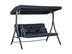Columpio Estilo Hollywood, 3 Plazas, Funda De Cojín, Capacidad De 270 Kg.