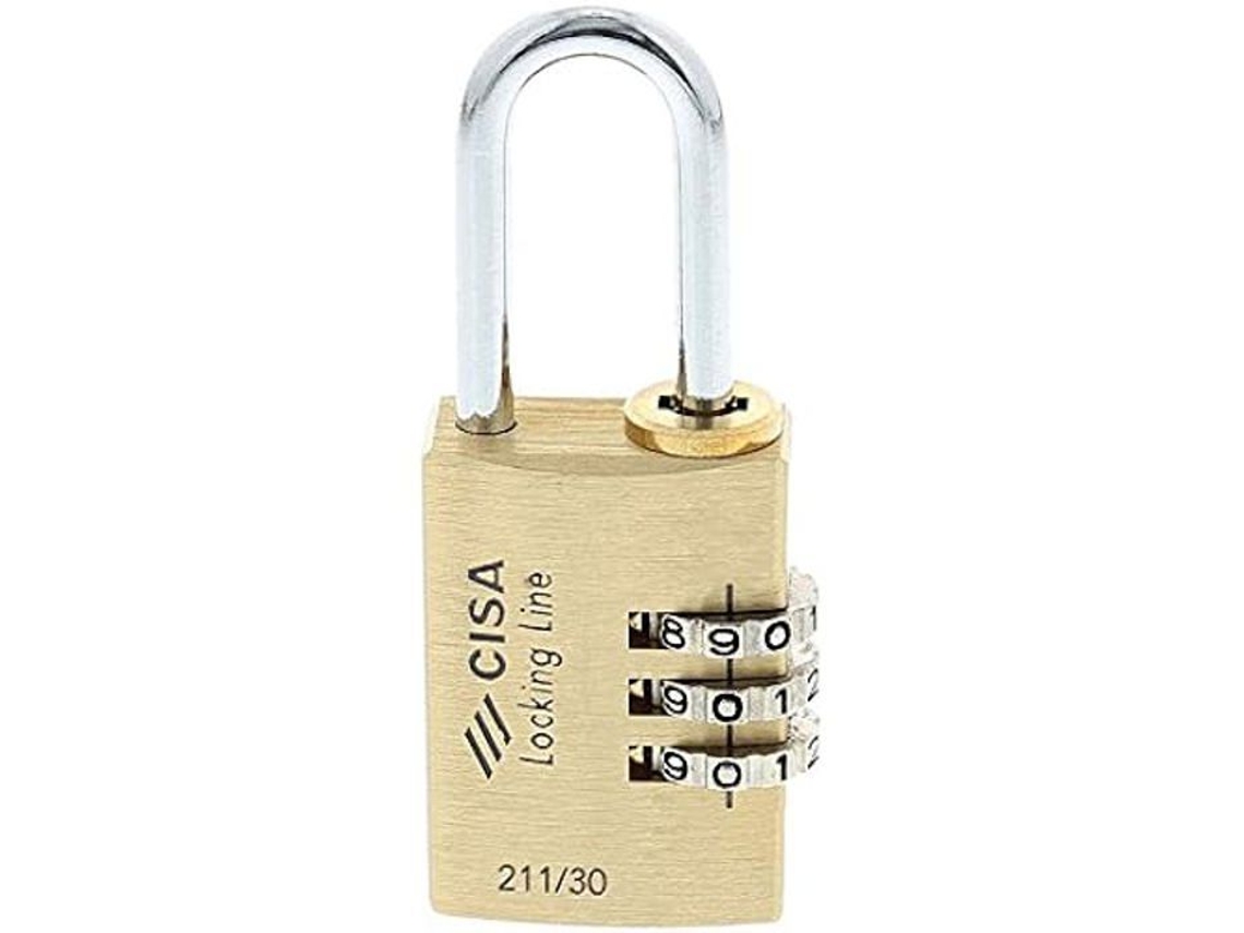 Candado Latón Mm.30 Combinación 21190 Arco Acero Carbono Niquelado CISA