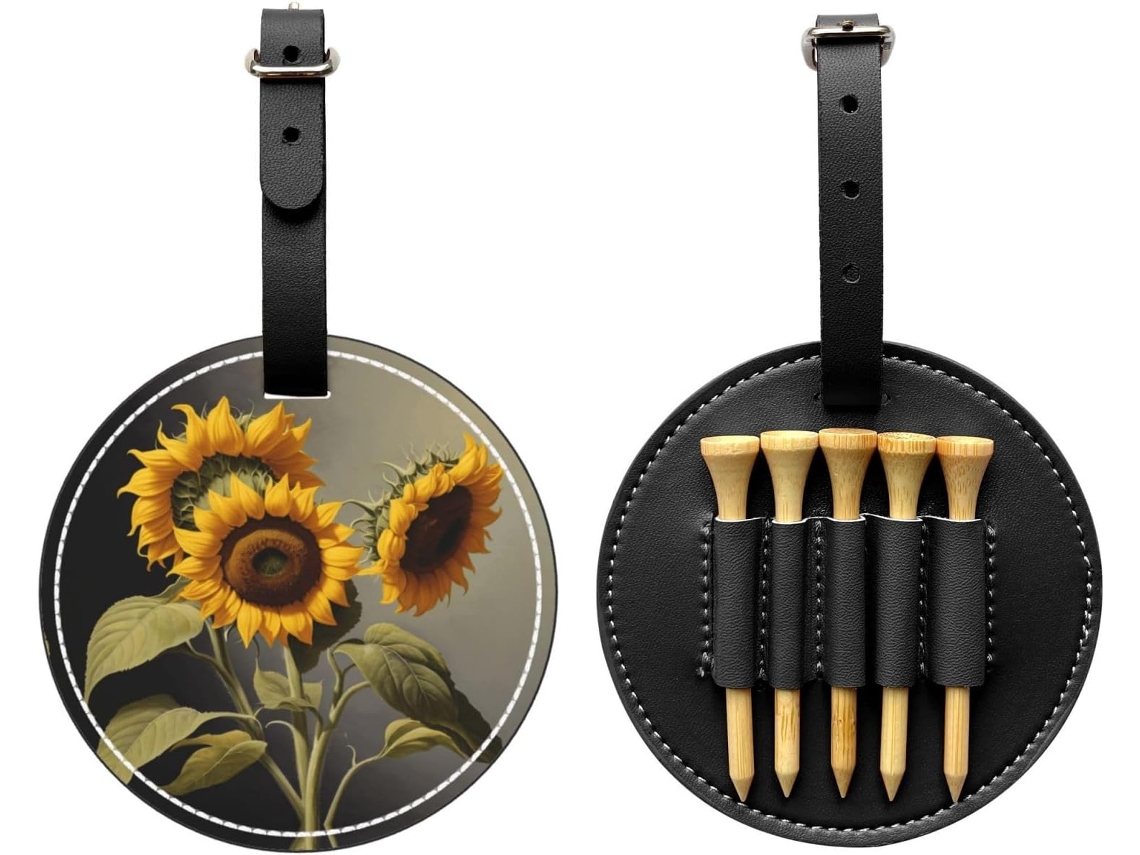 Linda Bolsa para Tees de Golfe com Estampa de Girassol
