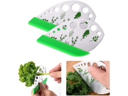 Rebe - Extractor de hojas de hierbas de acero inoxidable con 9 orificios: herramienta 2 en 1 para repollo y verduras