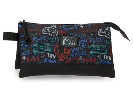 Estuche Triple MOVOM (Poliéster - Negro)