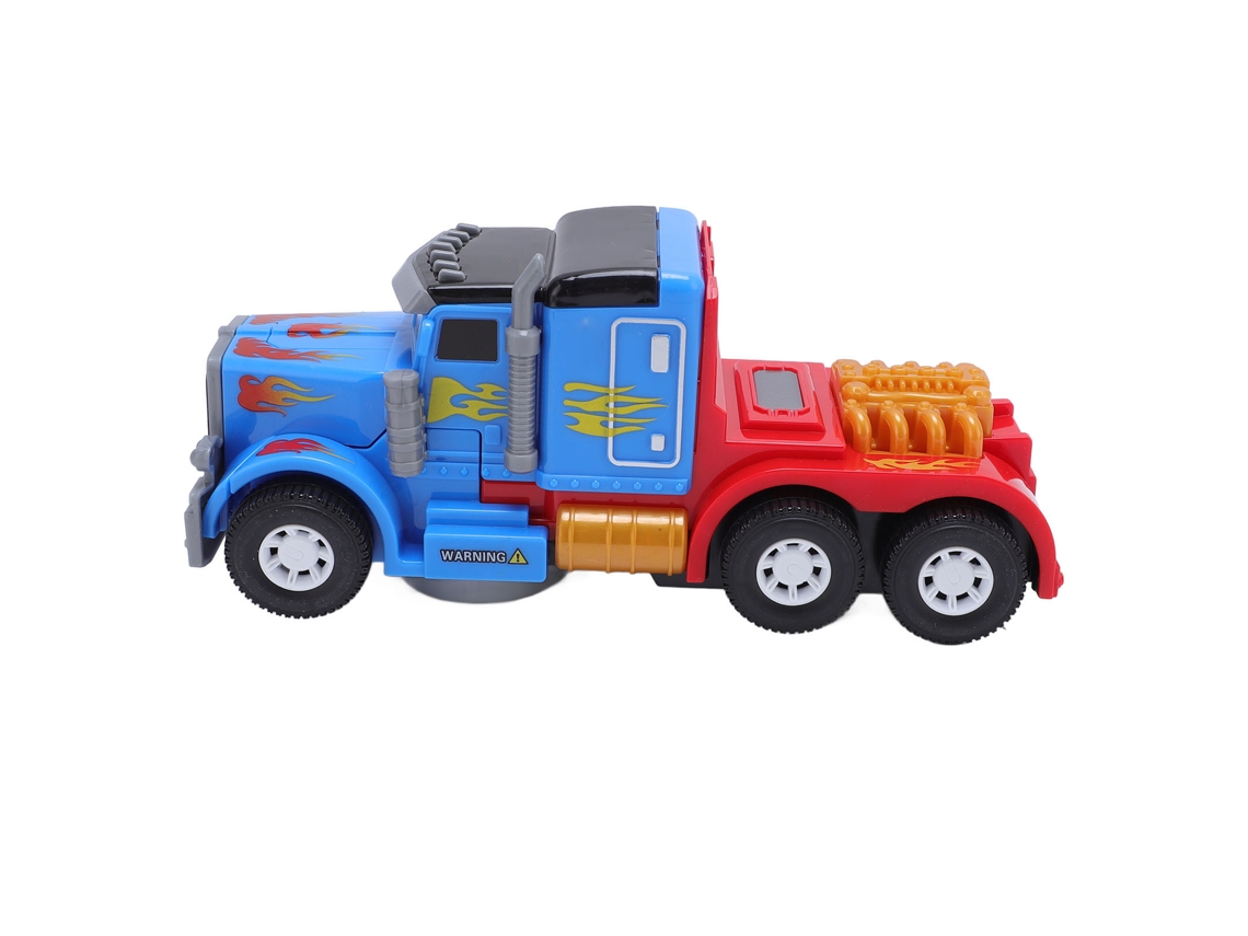Ats-juguete Coche Robot Transformable Con Luz Y Sonido, Botón De Deformación, Funciona Con Pilas, Juguete Transformador Para Niños