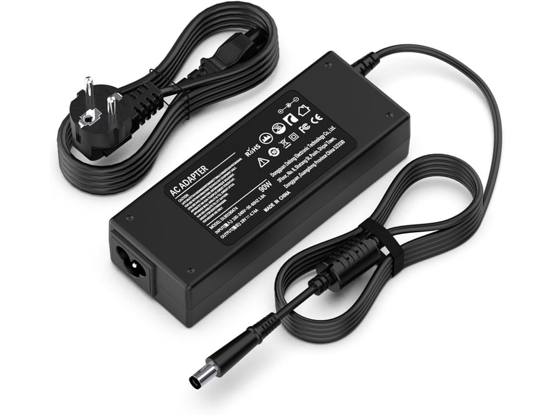 ZRUXE Cargador para Hp Pavilion Dv6 Dv7 Dv3 Dv4 Dv5 G6 G7 G60 Series 90W 7.4*5.0Mm-Negro