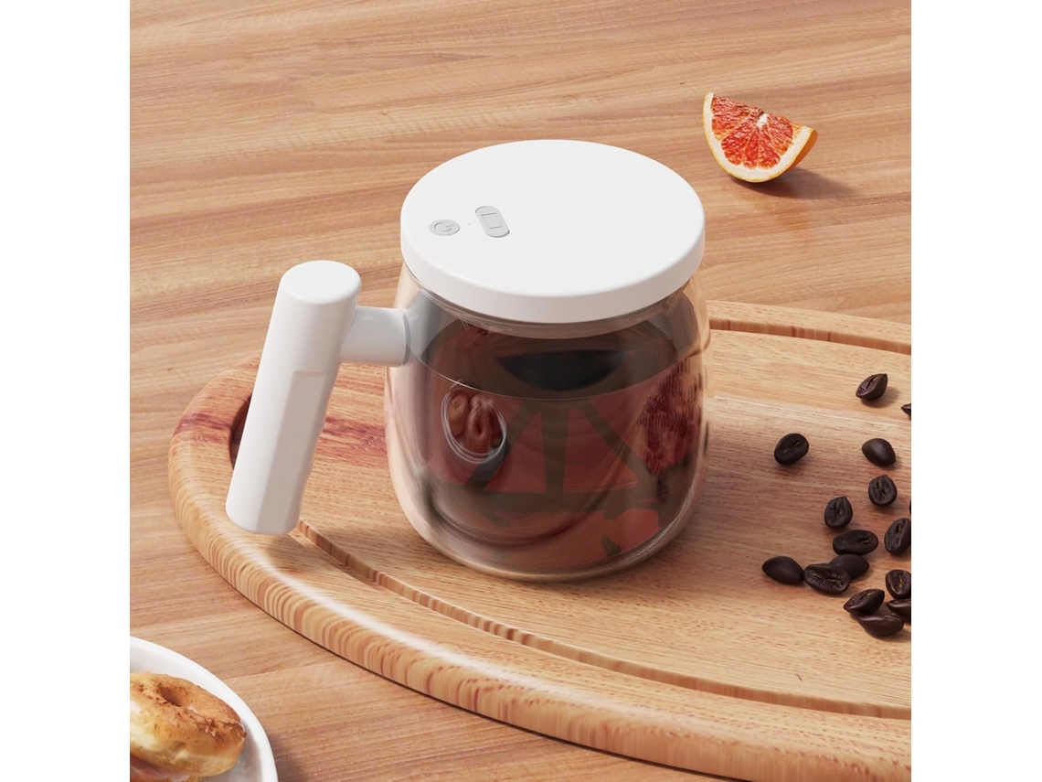 Taza de mezcla rápida, nueva taza de café con mezcla automática mejorada, taza de mezcla automática eficiente para café (blanca)