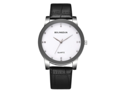 Reloj De Cuarzo Para Negocios Con Diamantes De Imitación Y Correa De Cuero Sintético Para Hombre Y Mujer T227-a Blanco L