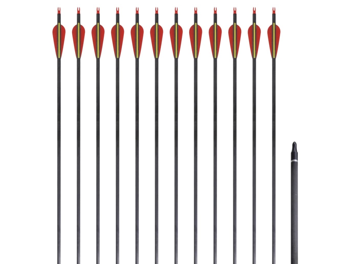 Flechas de carbono para arco recurvo estándar, 30 0,76 cm, 12