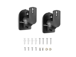 RNEMITERY Soportes de Pared para Altavoz, Par de Soportes para Altavoces de Estantería, Montaje en Techo y Pared, Soporta hasta 3,5 kg, Negro
