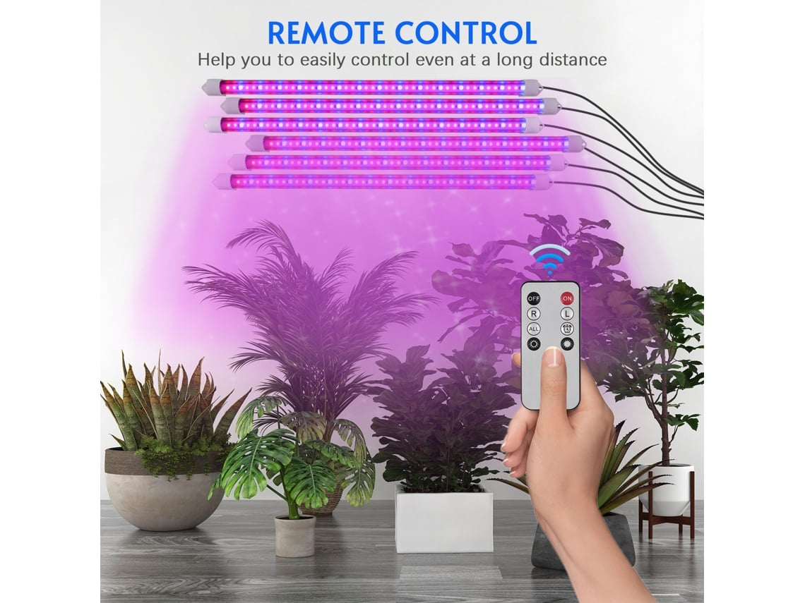 Tira De Luces Led Para Cultivo, Espectro Completo, 10 Niveles, 3 Modos, Temporizador, Control Remoto.