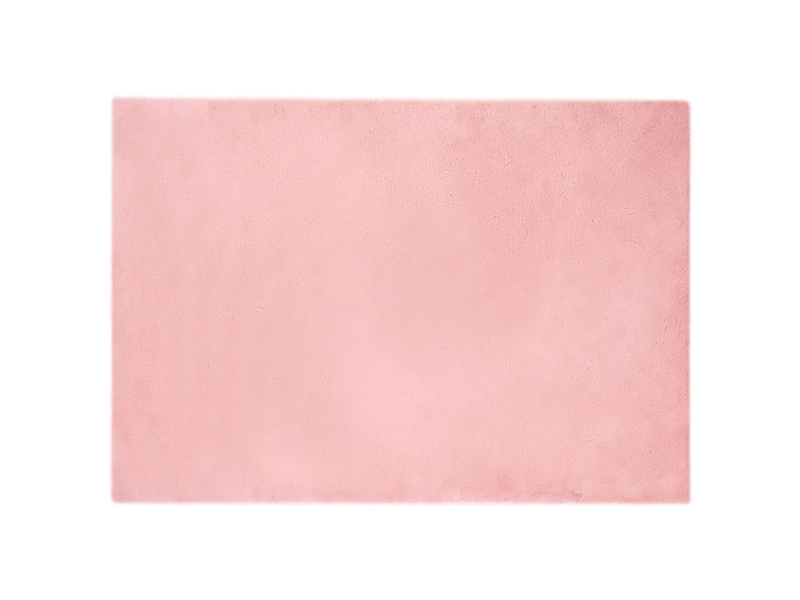 Vidaxl Alfombra Antideslizante De Sintética De Conejo Olite Rosa