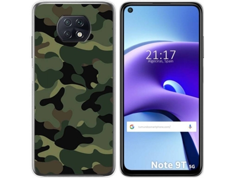 Carcasa Xiaomi Redmi Note 9T 5G TUMUNDOSMARTPHONE Camuflaje Multicolor