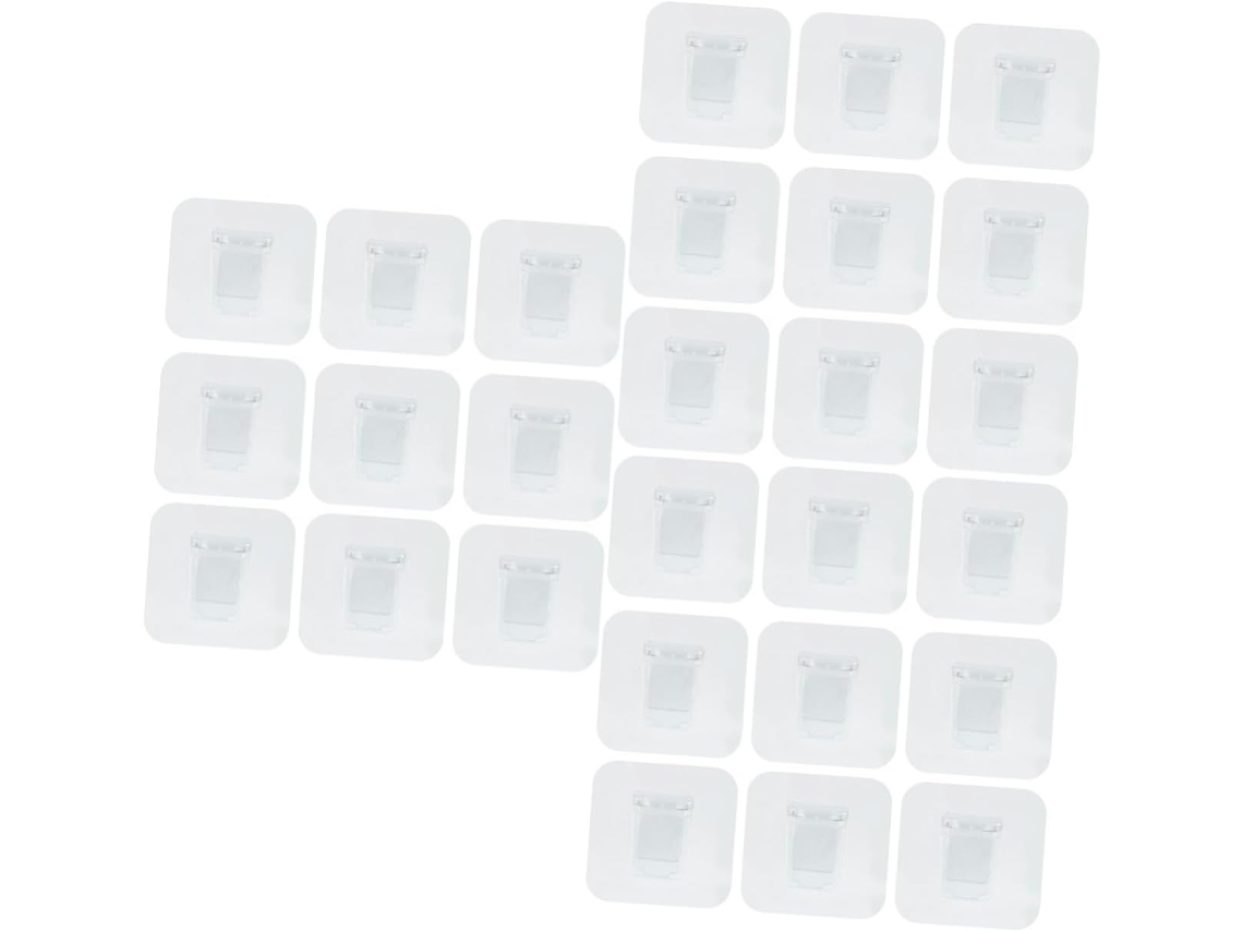60 Piezas De Soportes Adhesivos Transparentes Para Estantes, Autoadhesivos Para Fijación.