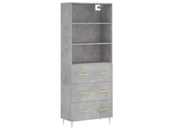 Mueble alto en derivados de madera gris cemento MAISON EXCLUSIVE (69,5x34x180 cm)