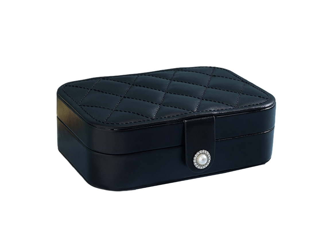 Caja de Organización Joyas Viaje Portátil Negro (17x12x6cm) Kofihety